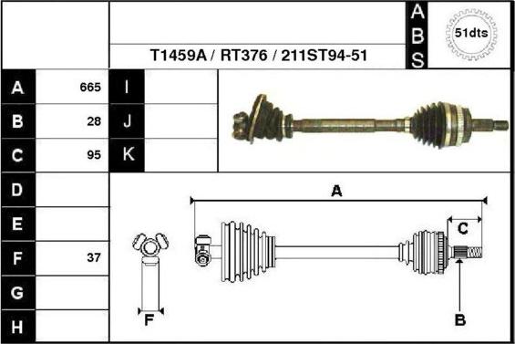 Technika 38211A - Приводной вал autospares.lv