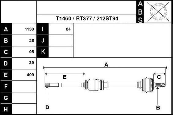 Technika 38212 - Приводной вал autospares.lv