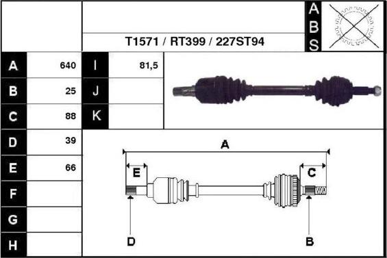 Technika 38227 - Приводной вал autospares.lv