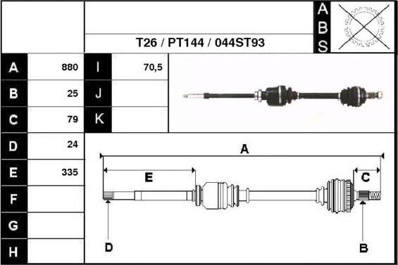 Technika 28044 - Приводной вал autospares.lv