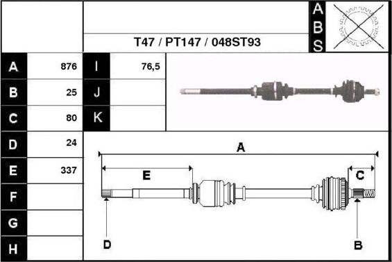 Technika 28048 - Приводной вал autospares.lv