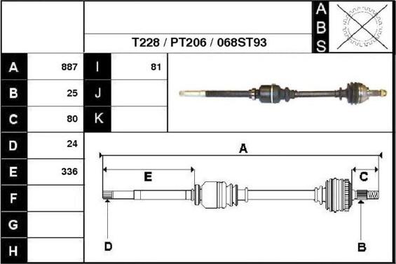 Technika 28068 - Приводной вал autospares.lv