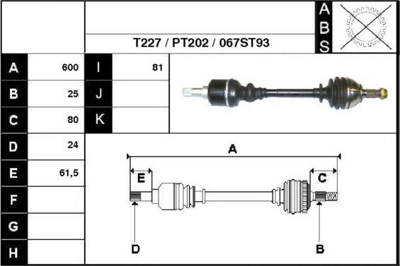 Technika 28067 - Приводной вал autospares.lv