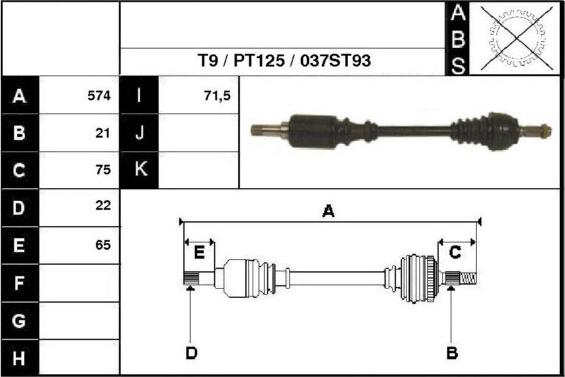 Technika 28037 - Приводной вал autospares.lv