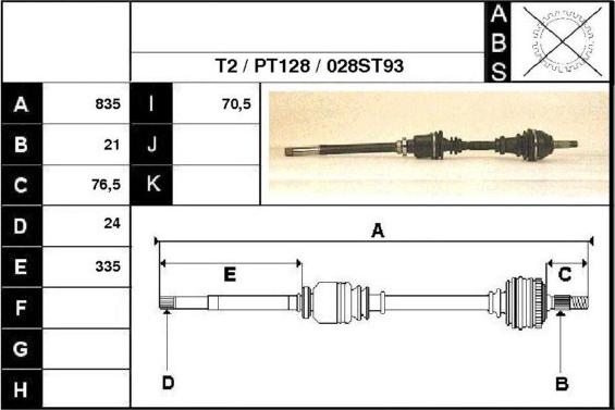 Technika 28028 - Приводной вал autospares.lv