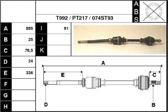 Technika 28074 - Приводной вал autospares.lv