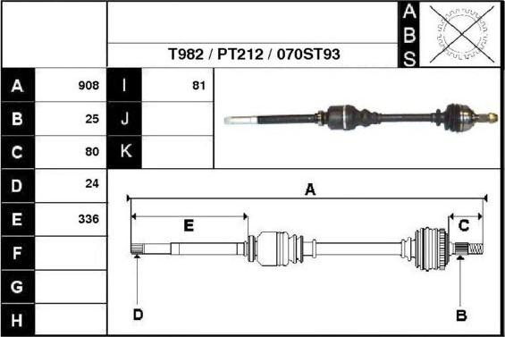 Technika 28070 - Приводной вал autospares.lv