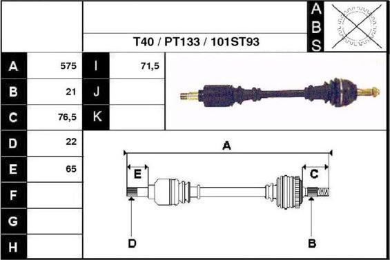 Technika 28101 - Приводной вал autospares.lv