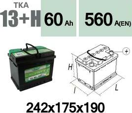 Technika TKA13+H - Стартерная аккумуляторная батарея, АКБ autospares.lv