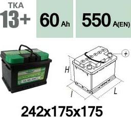 Technika TKA13+ - Стартерная аккумуляторная батарея, АКБ autospares.lv