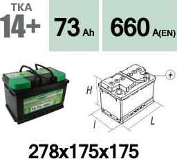Technika TKA14+ - Стартерная аккумуляторная батарея, АКБ autospares.lv