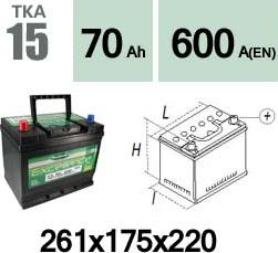 Technika TKA15 - Стартерная аккумуляторная батарея, АКБ autospares.lv