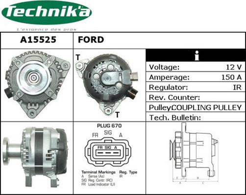 Technika A15525 - Генератор autospares.lv