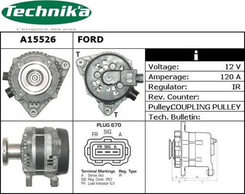 Technika A15526 - Генератор autospares.lv