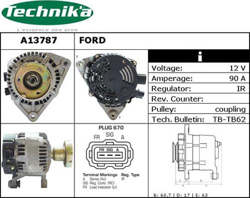 Technika A13787 - Генератор autospares.lv