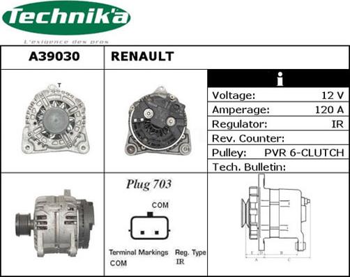 Technika A39030 - Генератор autospares.lv