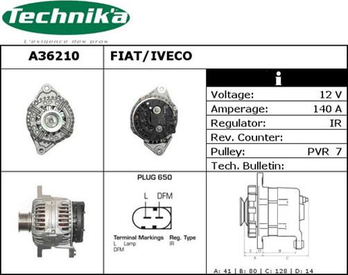 Technika A36210 - Генератор autospares.lv