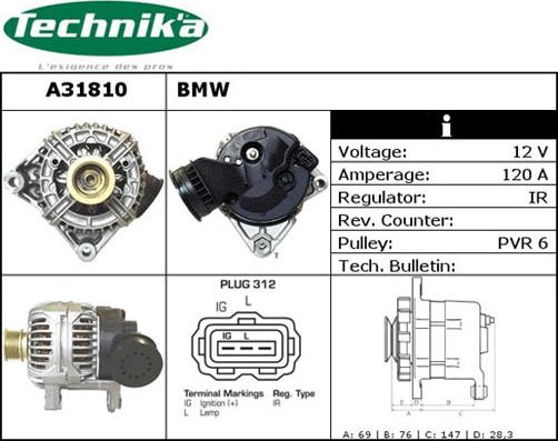 Technika A31810 - Генератор autospares.lv