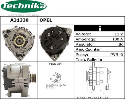 Technika A31330 - Генератор autospares.lv