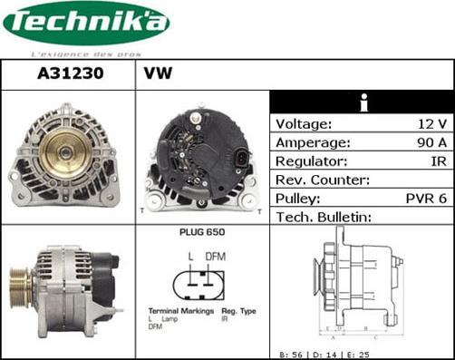 Technika A31230 - Генератор autospares.lv