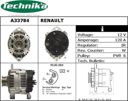 Technika A33784 - Генератор autospares.lv