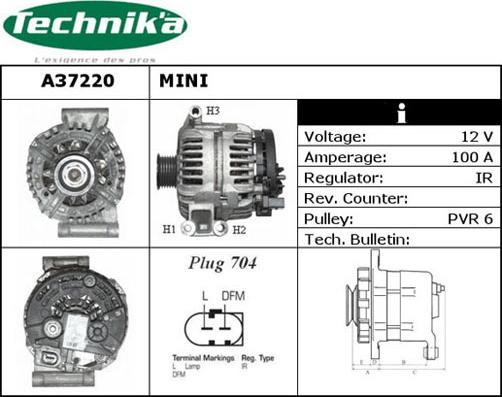 Technika A37220 - Генератор autospares.lv