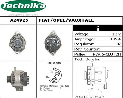 Technika A24925 - Генератор autospares.lv