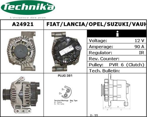 Technika A24921 - Генератор autospares.lv