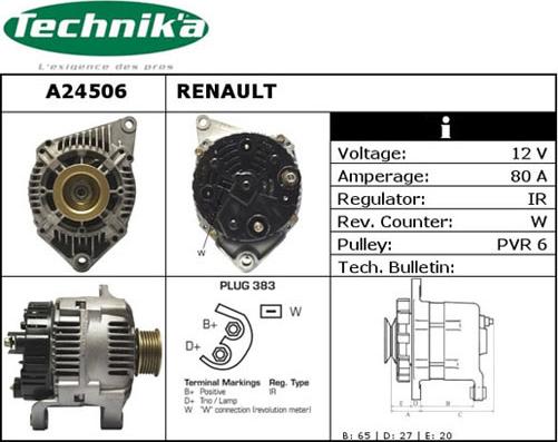 Technika A24506 - Генератор autospares.lv