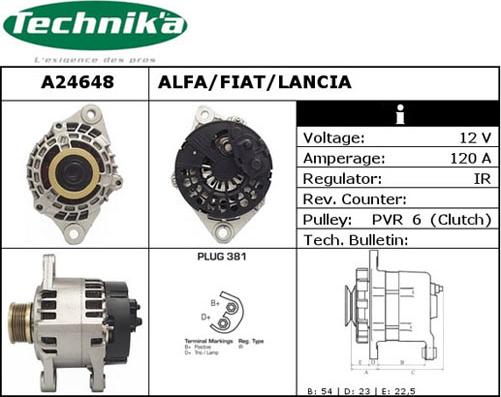 Technika A24648 - Генератор autospares.lv