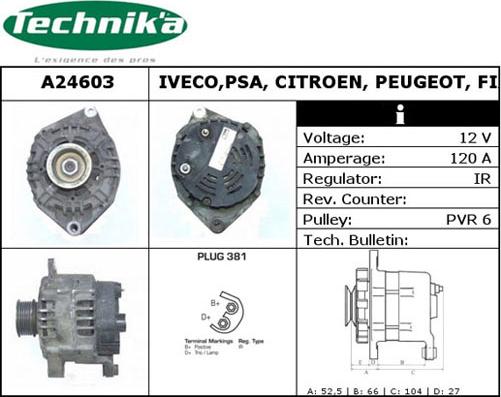 Technika A24603 - Генератор autospares.lv