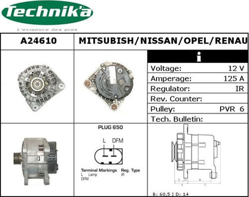 Technika A24610 - Генератор autospares.lv