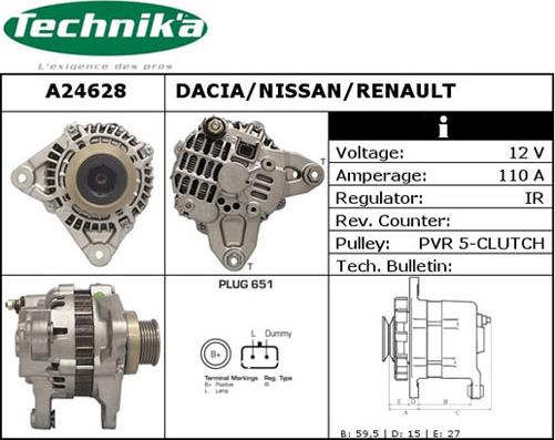 Technika A24628 - Генератор autospares.lv