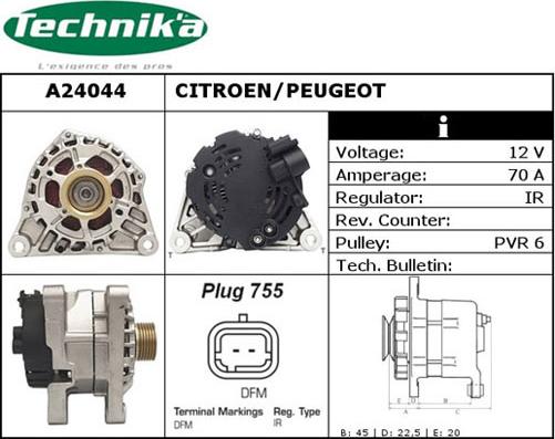 Technika A24044 - Генератор autospares.lv