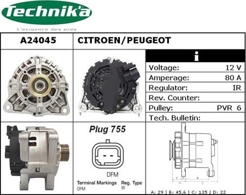 Technika A24045 - Генератор autospares.lv