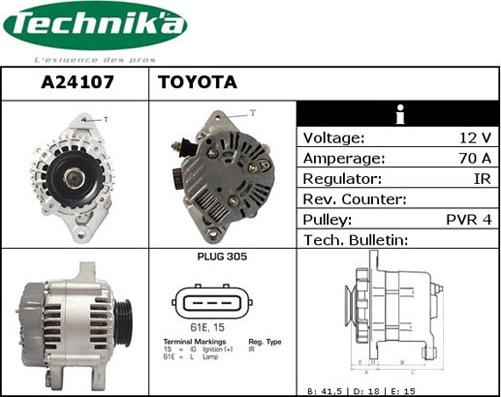 Technika A24107 - Генератор autospares.lv