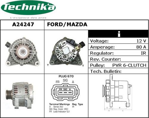 Technika A24247 - Генератор autospares.lv