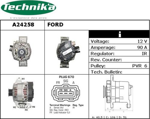 Technika A24258 - Генератор autospares.lv