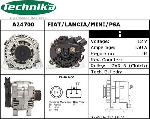 Technika A24700 - Генератор autospares.lv