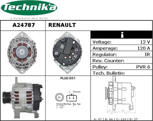 Technika A24787 - Генератор autospares.lv