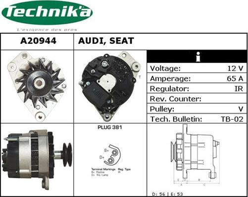 Technika A20944 - Генератор autospares.lv