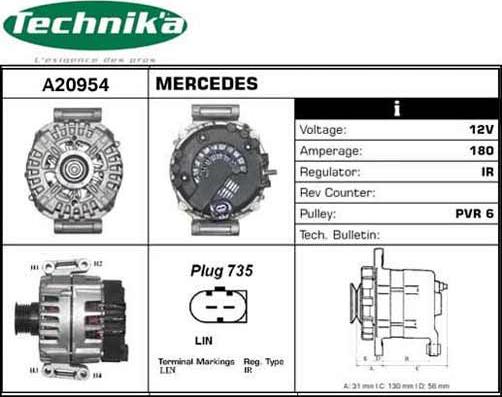 Technika A20954 - Генератор autospares.lv