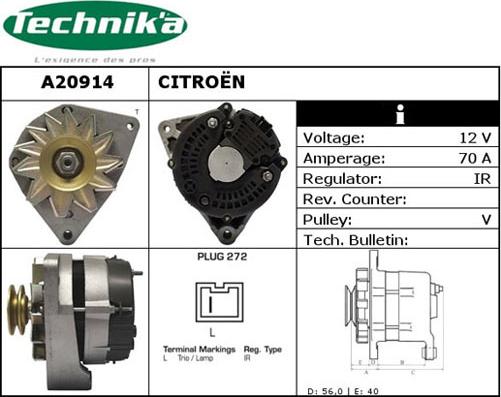 Technika A20914 - Генератор autospares.lv