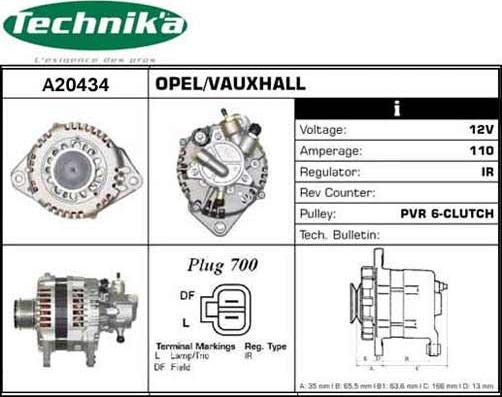 Technika A20434 - Генератор autospares.lv