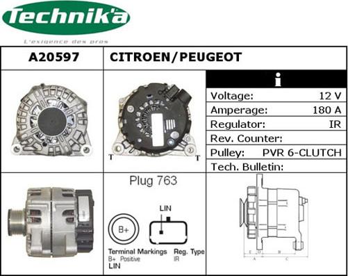 Technika A20597 - Генератор autospares.lv