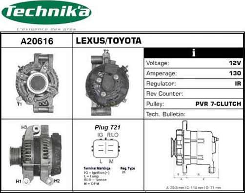 Technika A20616 - Генератор autospares.lv