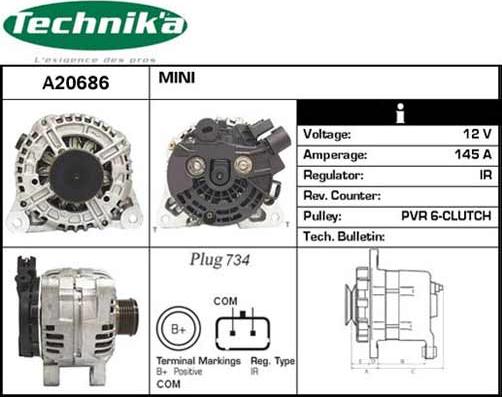 Technika A20686 - Генератор autospares.lv