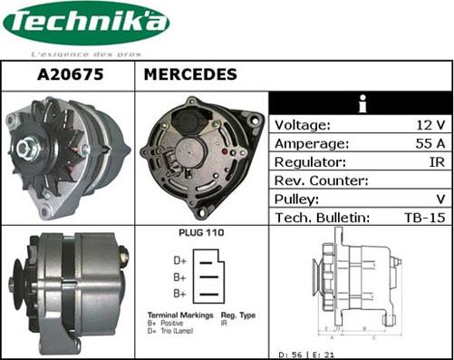 Technika A20675 - Генератор autospares.lv