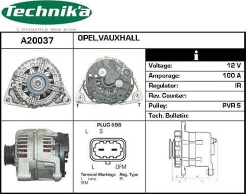 Technika A20037 - Генератор autospares.lv