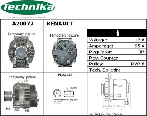 Technika A20077 - Генератор autospares.lv